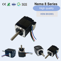 Motor paso a paso micro Nema 8 de 1.8 grados, 2 fases, 0.015 N.m (2.11 oz.in), 3.36 V, 0.4 A, 20 mm, 60 g para impresora 3D, mini robot médico y automatización