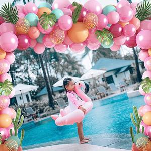 Balon pesta musim panas Set spanduk tropis Hawai <span class=keywords><strong>Flamingo</strong></span> Hutan Safari balon bertema untuk pesta ulang tahun pernikahan - Product Image 2