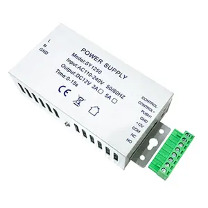 Système de sécurité de serrure de porte intelligente DC12V 3A alimentation à découpage de sortie pour le contrôle d'accès avec temporisation