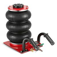 Cric pneumatique portable 3,5 tonnes à triple coussin d'air avec poignée courte pour voitures et camions, levage rapide pour réparation automobile en garage