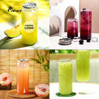 Boîtes en plastique transparentes jetables personnalisées avec logo, 330 ml/500 ml, pour thé au lait, jus, gâteaux, smoothies, aliments pour animaux, avec couvercles