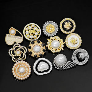 KUNSHUO Bouton Usine Strass femmes dames Vêtements Vêtements Manteau Tige Métal Personnalisé 10mm perle boutons pour vêtements - Product Image 5