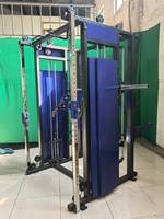Machine Smith 3-en-1 en acier, Combo multifonctionnel avec rack de sécurité et système de câbles pour salle de sport commerciale, Vente directe usine