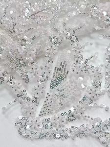 La dernière robe de mariée élégante en <span class=keywords><strong>organza</strong></span>, avec un design floral à paillettes tendance, en tissu jacquard luxueux - Product Image 5