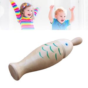 Poisson en forme de <span class=keywords><strong>Guiro</strong></span> Instrument en <span class=keywords><strong>bois</strong></span> grenouille râpe jouet de Percussion musicale pour la maison de la maternelle couleur du <span class=keywords><strong>bois</strong></span> - Product Image 4