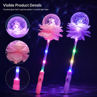 Baguette Lumineuse Étoilée, Baguette Magique Fleurie en ABS avec 3 Modes pour Fêtes, Événements Festifs, Jouets pour Enfants et Spectacles Nocturnes