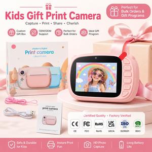 Kinderen Cadeau 1080P 48M Mini Instant Print <span class=keywords><strong>Camera</strong></span> Instant <span class=keywords><strong>Camera</strong></span> Print Zwart-wit Papier Kinderen Oplaadbare Digitale <span class=keywords><strong>Camera</strong></span> - Product Image 1