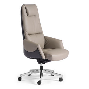 Silla de Oficina Ejecutiva Giratoria con Ruedas, de Cuero PU Ergonómico Moderno de Lujo, con Reposabrazos Ajustables y Altura Ajustable - Product Image 1