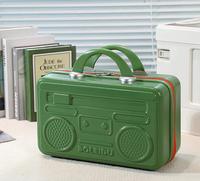Mini Valise Cosmétique 14'' Vintage pour Passionnés d'Audio, Boîte de Rangement Portable, Coffret Cadeau, Trousse de Maquillage Personnalisée ODM OEM ISO