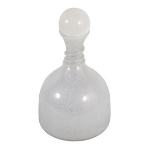 Vaso a Campana in Vetro Moderno con Accenti in Pietra e Topper in Selenite, Decorazione per Casa, Soggiorno, Camera da Letto, Vaso da Tavolo - Product Image 5
