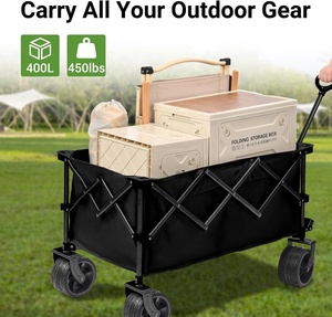 <span class=keywords><strong>Carrello</strong></span> Pieghevole Resistente 330LBS, <span class=keywords><strong>Carrello</strong></span> Utilitario Pieghevole per Tutti i Terreni con Ruote da 7,5'' Resistenti alla Sabbia per Esterni - Product Image 6