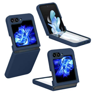 Z Flip <span class=keywords><strong>6</strong></span> étui en silicone étui de téléphone à rabat étui de téléphone portable en silicone pour Samsung Galaxy Z Flip 5 avec <span class=keywords><strong>tissu</strong></span> - Product Image 4