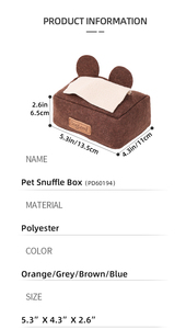 2023 Bestseller Milieuvriendelijk Knuffel Hond Speelgoed Op Maat Groothandel Huisdier Langzaam Voederen Voedsel Snuiven Training Interactieve Schattige Dieren - Product Image 5