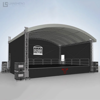 Escenario de concierto con espiga para techo plano, pantalla de armazón, gancho de iluminación, sistema de abrazadera de armazón, armazón de aluminio