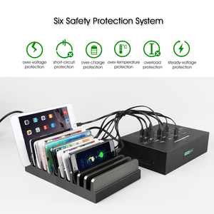 Sipolar Nhôm 20 cổng 2.1A <span class=keywords><strong>USB</strong></span> Trạm Sạc cho điện thoại di động máy tính bảng được xây dựng trong 5V 40A 110V/220V công nghiệp Power Adapter - Product Image 4