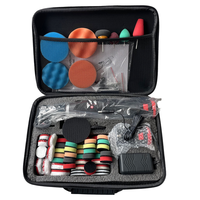 Coffret Cadeau Ponceuse Polisseuse 2 Batteries Lithium 12V 2000mAh Sans Fil DA/RO Mini Polisseuse Automobile sans Fil Machine de Détail de Voiture
