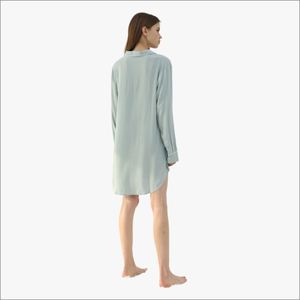 Camisón de Manga Larga con Botones para Mujer, Camisones Casuales de Talla Grande para Mujer, Conjuntos de Bata para Dormir, Camisón con Botones - Product Image 2