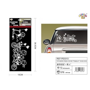 Adesivi per auto "familiari" 15x36.5cm-accessori decorativi