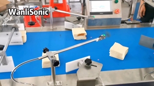 Wanli kênh kép siêu âm bánh sandwich thực phẩm máy cắt cho cắt bánh mì - Product Image 6