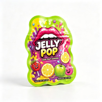 Sachet Doypack Personnalisé de Forme Spéciale, Sac Zip en Plastique Coloré, Emballage Alimentaire de Forme Spéciale pour Bonbons, Gommes et Snacks