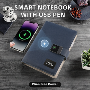 מחברת a5 מותאמת אישית עם כיסוי עור ספירלי חוברת סקיצה חכם נעילת עט usb כתיבה לתרגם תכונות שיתוף סינכרון - Product Image 2