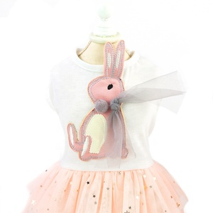 In stile principessa 3D grazioso abito di pizzo di coniglio <span class=keywords><strong>per</strong></span> piccoli animali domestici in cotone Pet gatto vestiti <span class=keywords><strong>per</strong></span> matrimoni estate dolce animale modello - Product Image 4