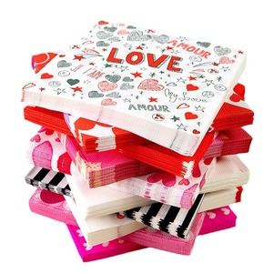 Grenzüberschreitende Neue Valentinstag Bedruckte Servietten für Festliche Tischdekoration Papierhandtücher Doppellagig 20 Blatt pro Packung - Product Image 4