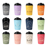 Mug de voyage isotherme 12 oz en acier inoxydable avec couvercle anti-fuite, tasse à café réutilisable