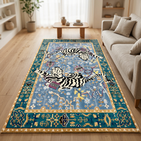 Tapis en acrylique tufté à la main, grand format, violet, motif animalier, pour salon, prix de gros, tapis de zone