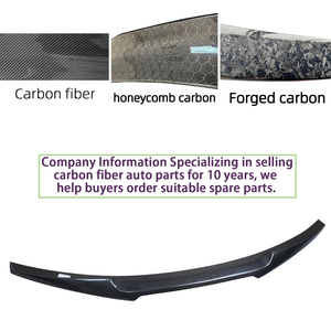 For A5 S5 RS5 B9 2Door Coupe M4 Style Carbon Fiber Rear Spoiler Trunk Wing 2016-2025 - Product Image 4