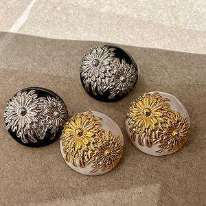 Pendientes de Cerámica con Flores Estilo Chen Duling, Chapados en Oro, Joyería Clásica para Mujer, para Fiestas - Product Image 5