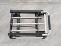 Chariot à plateforme pliable en aluminium avec poignée rétractable, 4 roulettes silencieuses, chariot de transport portable pour entrepôt, gain de place