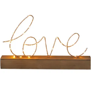 New Products Letter Table Decoration Love Home LED Art Lights Battery Operate for Night Light and Decoration
