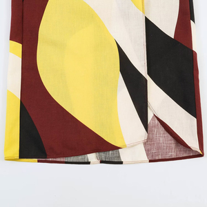 SHENZHU <span class=keywords><strong>Jupe</strong></span> Midi Femme Nouvelle Collection Été 2026 Imprimée Pliée Vintage Décontractée Taille Haute Mi-Mollet - Product Image 5