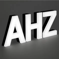 Enseigne LED 3D rétroéclairée extérieure personnalisée, lettres en acrylique et métal, panneau lumineux pour entreprise, nom de magasin, marque, réception