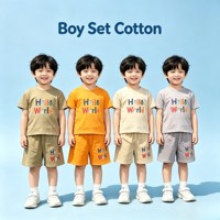 Ensemble de vêtements pour bébés garçons, modèle CAF067, hauts d'été pour tout-petits, vêtements décontractés en coton, en différentes couleurs, 1,98 dollar