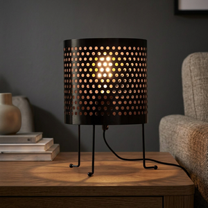 Decorative Modern Fabric Eco-Friendly Metal <b>Table</b> Lamp Knob Switch Dimmable LED USB Powered Eye-Caring Night Light Bedroom - Product Image 4
