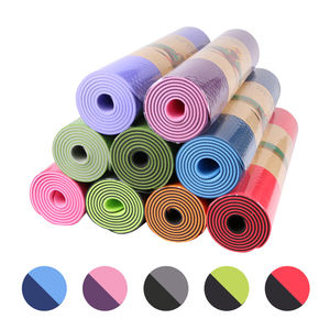 Tapis de yoga de haute qualité 6mm d'épaisseur tapis de yoga en TPE Logo personnalisé antidérapant et vente en gros d'usine - Product Image 4