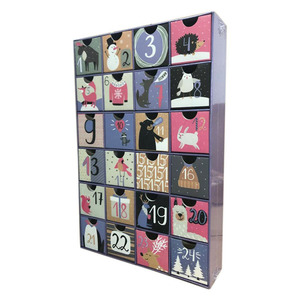 Emballage cadeau <span class=keywords><strong>de</strong></span> noë<span class=keywords><strong>l</strong></span> en carton fait à la main, boîte en carton avec <span class=keywords><strong>calendrier</strong></span> d'entrée 2021 <span class=keywords><strong>2022</strong></span>, nouveauté - Product Image 2
