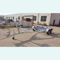 Remorque pour bateau de 1330 kg de capacité de charge, 6,5 m, galvanisée à chaud, avec rouleaux oscillants, à vendre