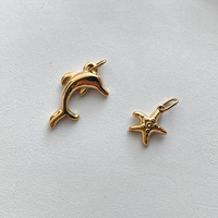 Breloques EMANCO animaux marins tendance : coquillages, queues de poissons, hippocampes en acier inoxydable pour la fabrication de bijoux, vente en gros et dropshipping
