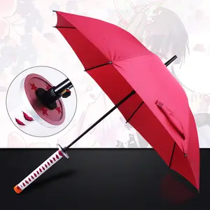 DD2118 langer Griff japanischer Golf-Regenschirm Anime-Stil Samurai-Schwert Regenschirm für Sonne und Regen für Geschäftsreisen Cosplay