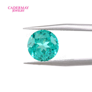 Cadermay Neon Paraiba YAG Gemstone Round Loose Stone For Jewelry Making - Product Image 1