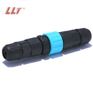 LLT M16 Led Strip Straight 2 Pin Outdoor Cable IP68 butt-joint Plug Fast Wire Electric Waterproof connector