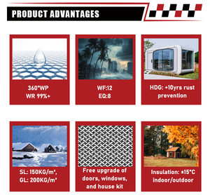 <span class=keywords><strong>Casa</strong></span> Contenedor de Acero Impermeable Todo <span class=keywords><strong>en</strong></span> Uno Cammi House Apple Cabin <span class=keywords><strong>con</strong></span> Sala de Estar y Baño para Uso <span class=keywords><strong>en</strong></span> Escuelas, Hoteles y Glamping - Product Image 5
