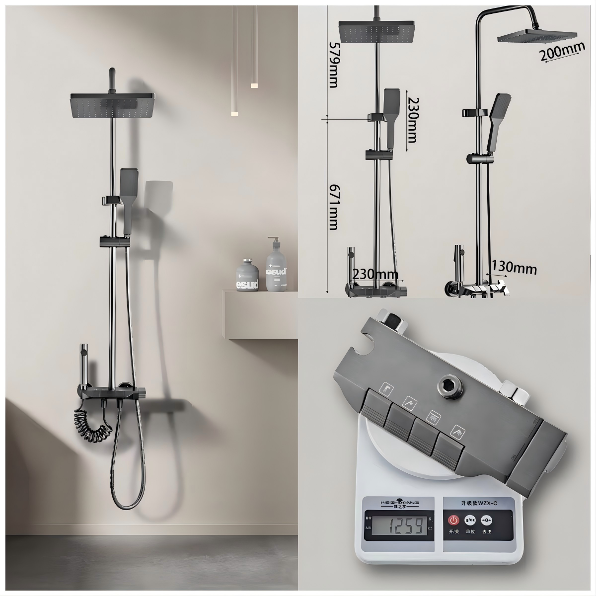 Pistola de aluminio gris 4109