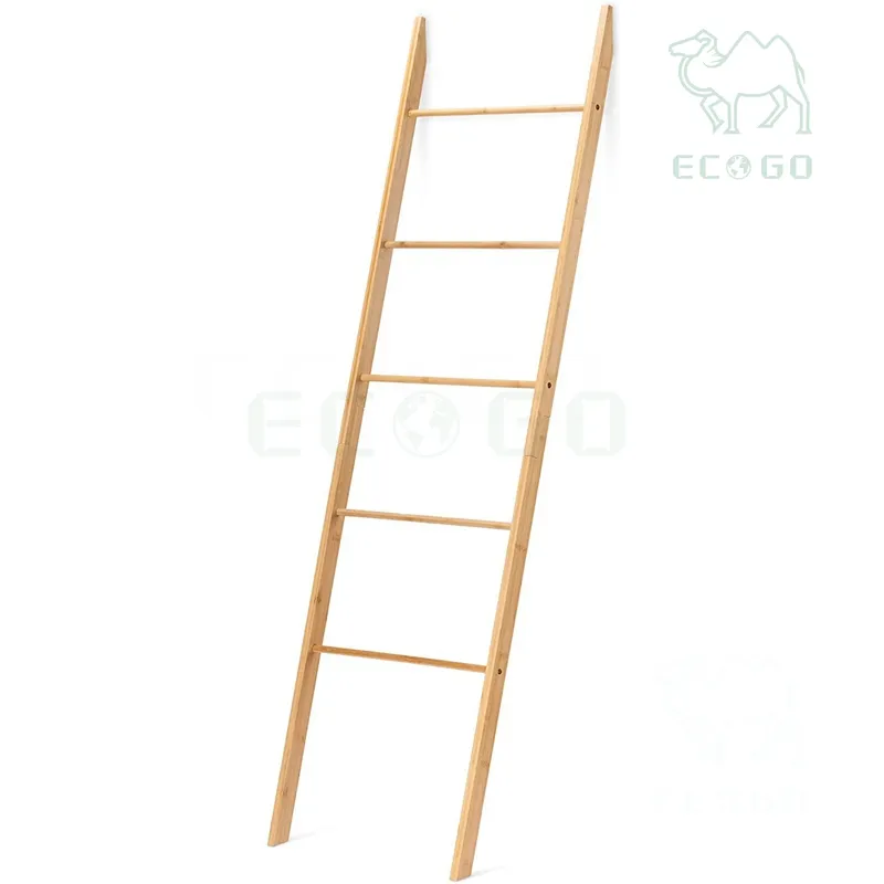 Handdoek Ladder Houten Bamboe Ladder Bamboe Ladder Voor Handdoeken Kleding Accessoires Robuust Houten Handdoekenrek Voor Badkamer Garderobe