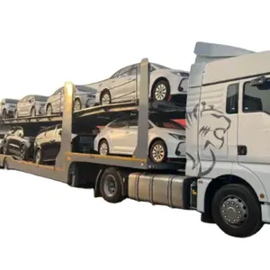 Reboque de transporte automático de dois eixos e três eixos, semi-reboque para veículo, reboque de transporte de carga para transporte de veículos