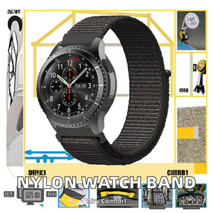 Cinturino per <span class=keywords><strong>Samsung</strong></span> Galaxy Watch 4/3 Classic Active 2/Gear S3/S2, Bracciale di Lusso in Nylon Traspirante per Huawei Watch GT - Product Image 2