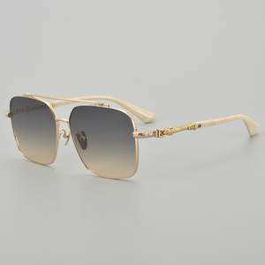 CH8078 Lunettes de soleil carrées en titane de haute qualité pour hommes Large Outdoor Designer Brand Gradient Color Shades Ultra-Light Logo Lens - Product Image 3